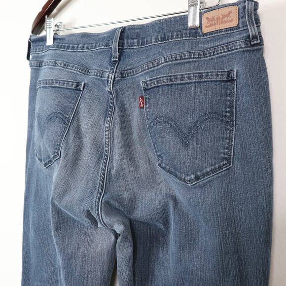 Levi's Size 16 505 Straight Leg Jeans 33x32 Mid Rise Stretch Blue Wash - Picture 7 of 12